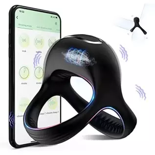 Vibrating Cock Ring Penis Ring Vibrator 10 Vibration Modes & USB Rechargeable， Silicone Adult Sex Toy for， Sex Toy for Man and C