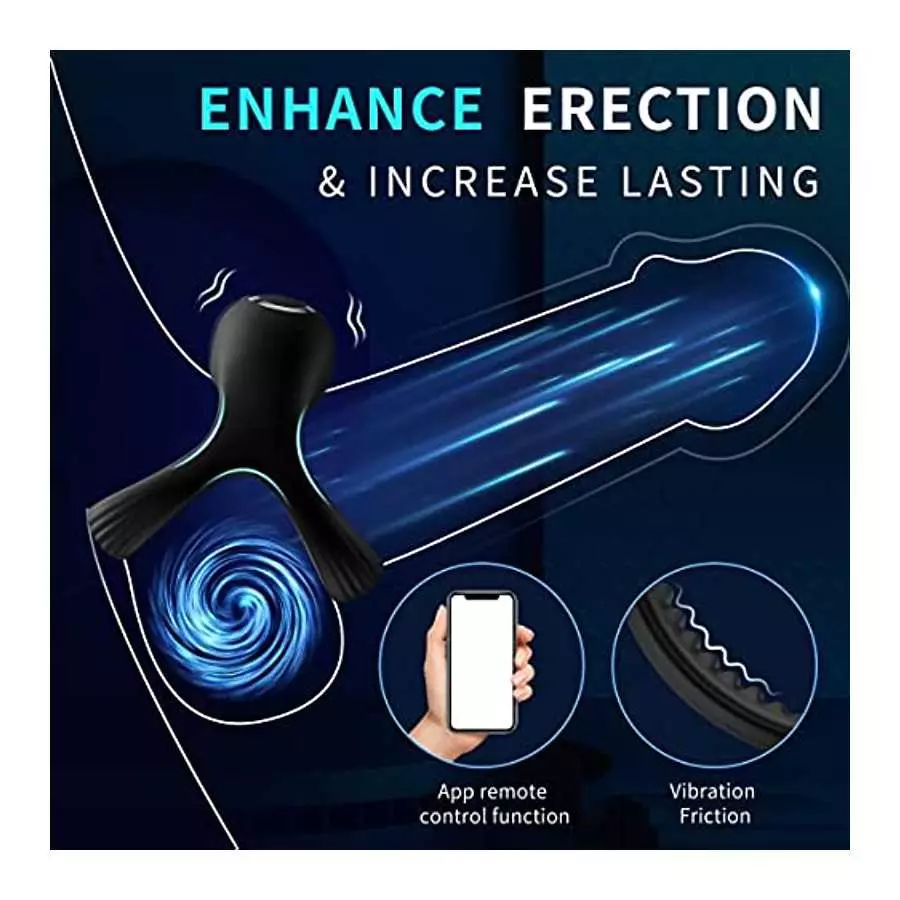 Vibrating Cock Ring Penis Ring Vibrator 10 Vibration Modes & USB Rechargeable， Silicone Adult Sex Toy for， Sex Toy for Man and C
