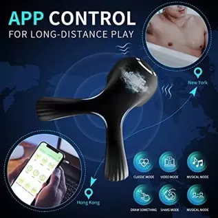 Vibrating Cock Ring Penis Ring Vibrator 10 Vibration Modes & USB Rechargeable， Silicone Adult Sex Toy for， Sex Toy for Man and C