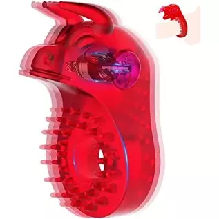 Vibrating Cock Ring with Bull Design, Silicone Penis Ring Vibrator Male Masturbator Adult Sex Toy for for Longer Harder Stronger
