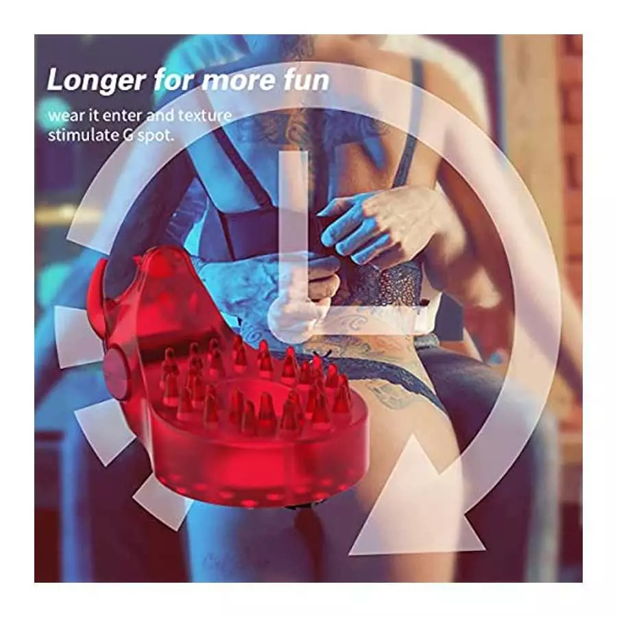 Vibrating Cock Ring with Bull Design, Silicone Penis Ring Vibrator Male Masturbator Adult Sex Toy for for Longer Harder Stronger