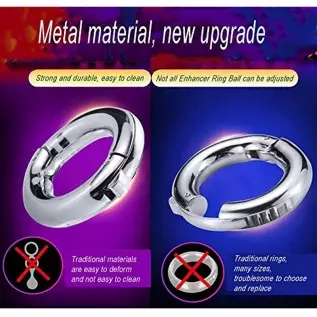 Stainless Steel Penis Ring,Sex Toys Male Cockring Penis Loop,Penis Rings,Male Enhancer Ring Ball,Wearable Adjustable Man Ball St