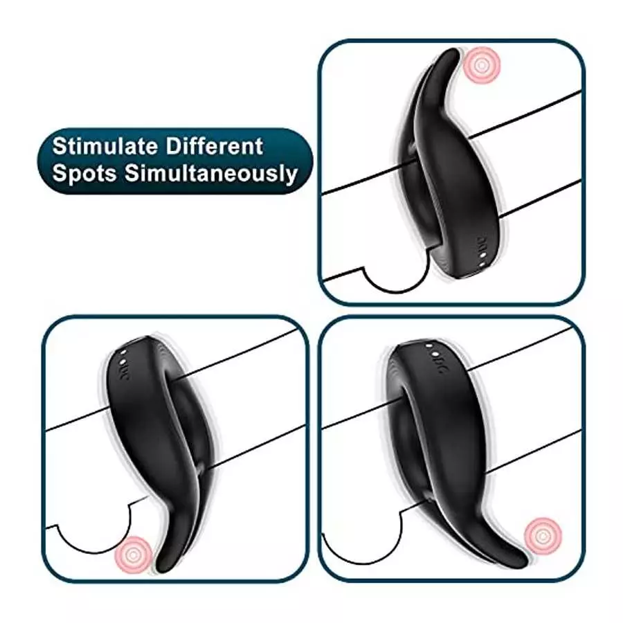 Vibrating Cock Ring Vibrator Sex Toys for Male Men Couples 10 Modes with Remote Control, VOBJOY Vibrating Penis Ring Adult Senso