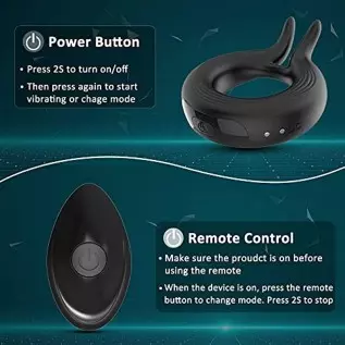 Vibrating Cock Ring Vibrator Sex Toys for Male Men Couples 10 Modes with Remote Control, VOBJOY Vibrating Penis Ring Adult Senso
