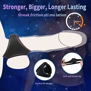 3 in 1 Penis Ring for Men, Ultra Soft Premium Silicone Cock Ring, Longer Harder Stronger , Long Lasting Men Sex Toy, Sex Toy for