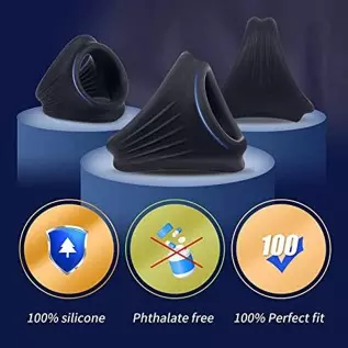 3 in 1 Penis Ring for Men, Ultra Soft Premium Silicone Cock Ring, Longer Harder Stronger , Long Lasting Men Sex Toy, Sex Toy for