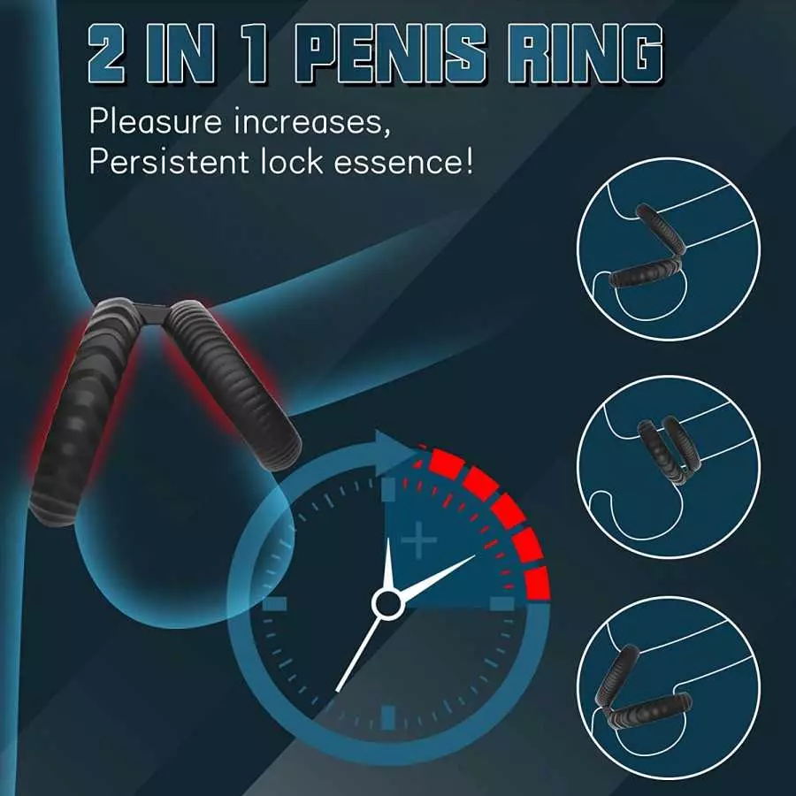 Silicone Penis Rings Set,Dovelo 3 in 1 Penis Ring and Silicone Dual Cock Ring for Men Longer Lasting Erection, Adult Sex Toys fo