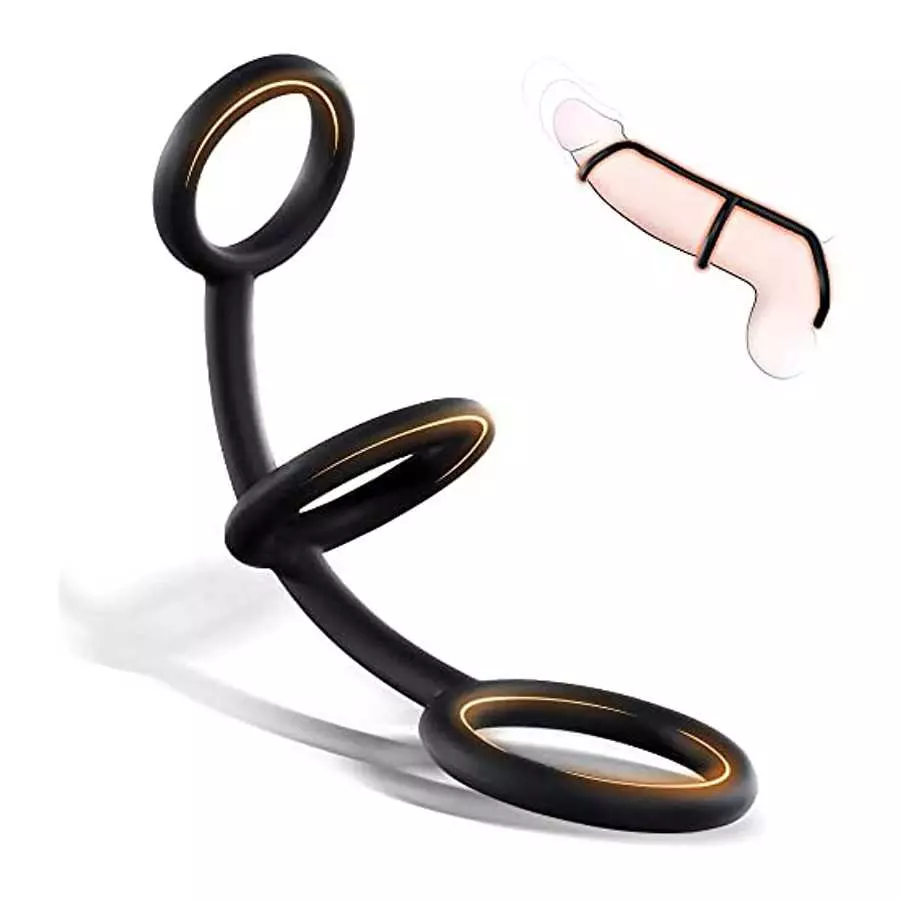 Silicone Penis Ring, TIVINO 3 in 1 Ultra Soft Cock Ring for Erection Enhancing Stamina Prolonging, 3 Different Sizes Cock Rings Silicone Penis Ring, TIVINO 3 in 1 Ultra Soft Cock Ring for Erection Enhancing Stamina Prolonging, 3 Different Sizes Cock Rings
