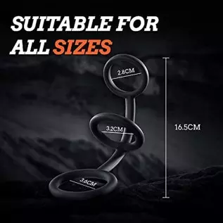 Silicone Penis Ring, TIVINO 3 in 1 Ultra Soft Cock Ring for Erection Enhancing Stamina Prolonging, 3 Different Sizes Cock Rings