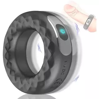 Cock Ring Vibrating Penis Rings - Male Sex Toy with 10 Modes Male Delayed Orgasm Toys Silicone Waterproof Vibration Sex Toys for