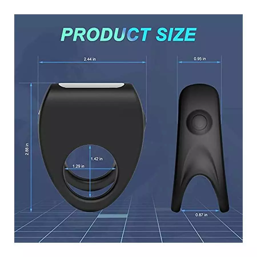 Vibrating Penis Cock Ring Men Sex Toys for Couples Pleasure, Super C-Rings Bullet Vibrator with 10 Intense Vibration Modes Males