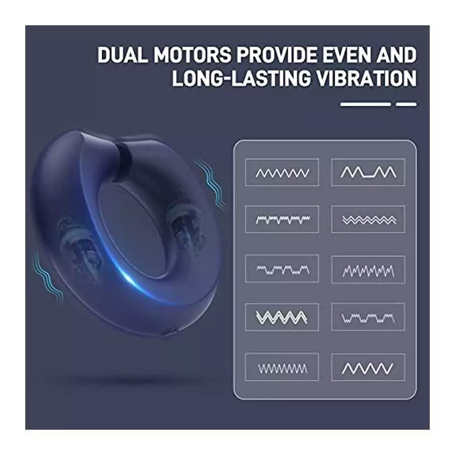 Penis Rings,SHEHEME Vibrating Cock Ring for Men with Magnetic Adsorption Adjustment,10 Vibration Modes,Rechargeable Waterproof S