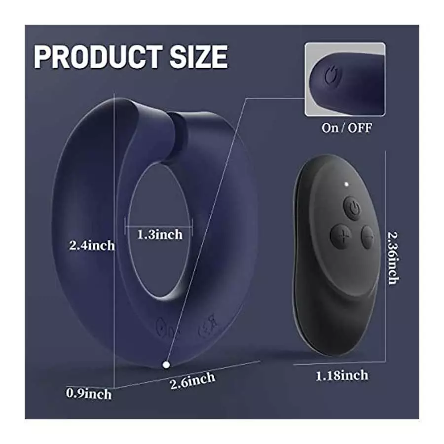 Penis Rings,SHEHEME Vibrating Cock Ring for Men with Magnetic Adsorption Adjustment,10 Vibration Modes,Rechargeable Waterproof S