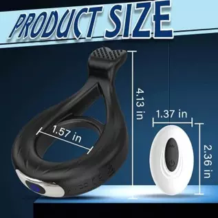 Vibrating Cock Ring App Remote Control, Penis Ring Couple Vibrator with 9 Intense Vibration Modes, Male Clitoral Vibrator Rechar