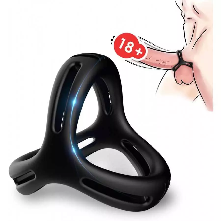 Roll Over Image to Zoom in Silicone Penis Ring for Men, Ultra Soft Stretchy Cock Ring, Sex Toy for Men，4 Different Sizes Cock Ri