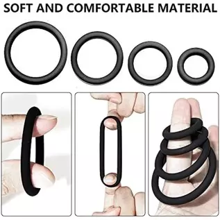 8 PCS Penis Ring Cock Ring Set for Men Sex, PATTNIUM Longer Harder Stronger Erection Cock Ring for Sex Men Erection Enhancing an