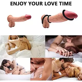 8 PCS Penis Ring Cock Ring Set for Men Sex, PATTNIUM Longer Harder Stronger Erection Cock Ring for Sex Men Erection Enhancing an