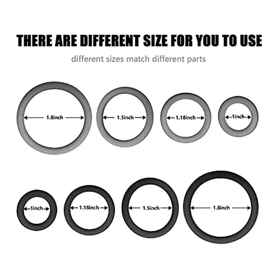 8 PCS Penis Ring Cock Ring Set for Men Sex, PATTNIUM Longer Harder Stronger Erection Cock Ring for Sex Men Erection Enhancing an