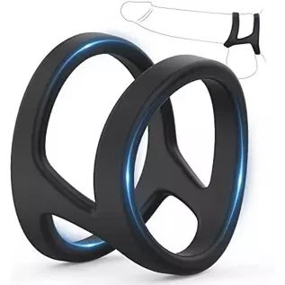 Silicone Penis Ring, Ultra Soft Stretchy Cock Rings Design for Stronger Pleasure Enhance, Longer Harder Erection, Adult Sensory