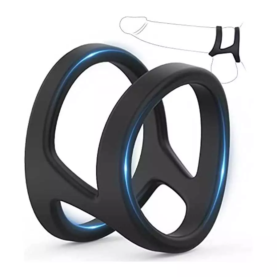 Silicone Penis Ring, Ultra Soft Stretchy Cock Rings Design for Stronger Pleasure Enhance, Longer Harder Erection, Adult Sensory