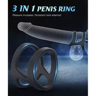 Silicone Penis Ring, Ultra Soft Stretchy Cock Rings Design for Stronger Pleasure Enhance, Longer Harder Erection, Adult Sensory