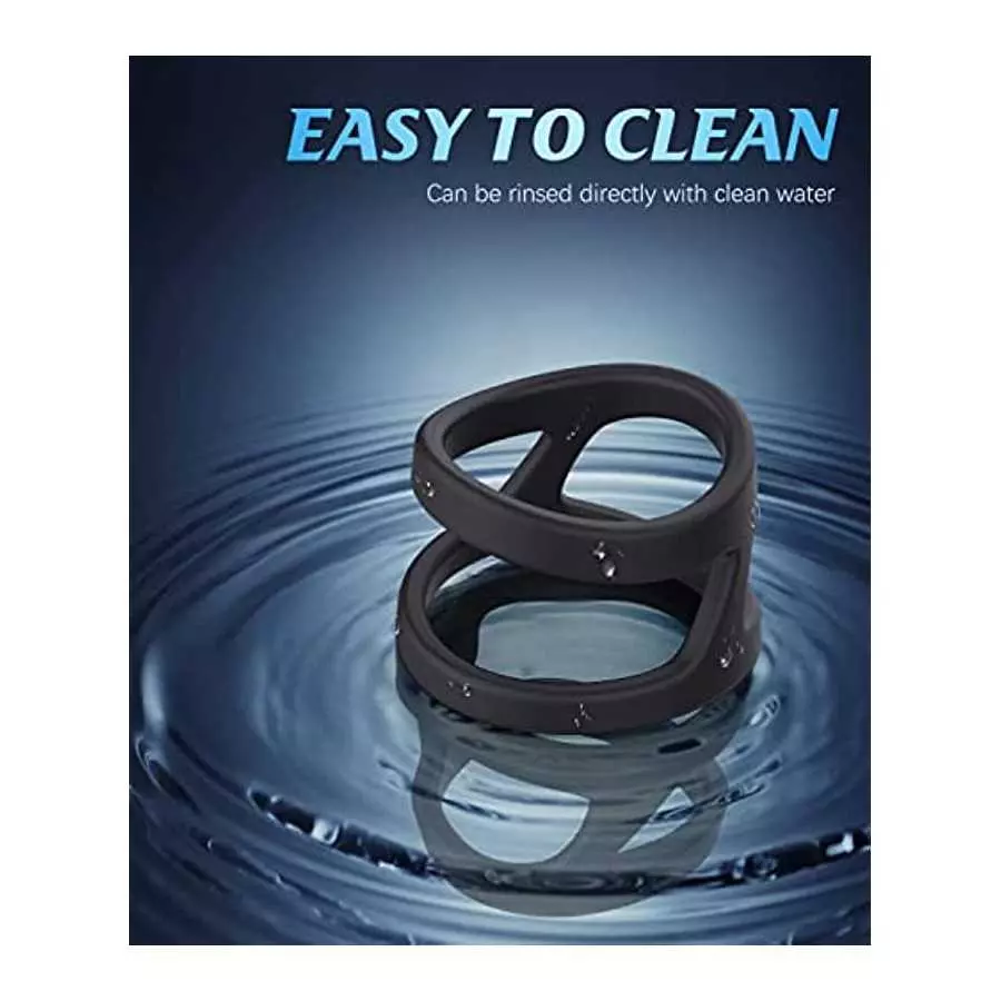 Silicone Penis Ring, Ultra Soft Stretchy Cock Rings Design for Stronger Pleasure Enhance, Longer Harder Erection, Adult Sensory