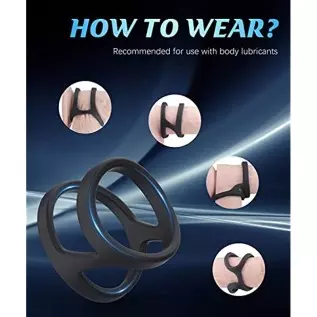 Silicone Penis Ring, Ultra Soft Stretchy Cock Rings Design for Stronger Pleasure Enhance, Longer Harder Erection, Adult Sensory