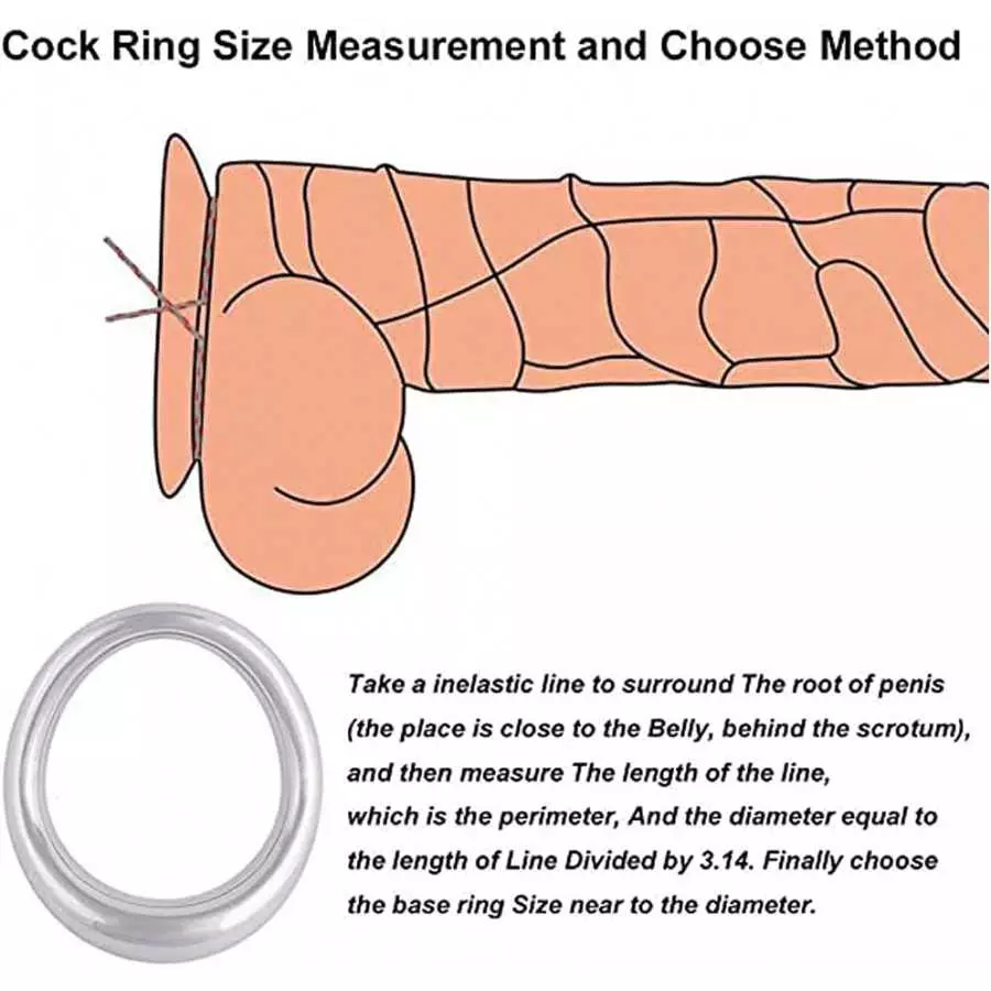 AZB Metal Cock Ring 3 Sizes of Penis Ring Irregular Design C Ring