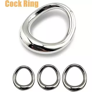 AZB Metal Cock Ring 3 Sizes of Penis Ring Irregular Design C Ring