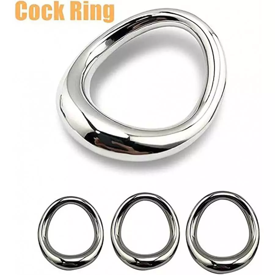 AZB Metal Cock Ring 3 Sizes of Penis Ring Irregular Design C Ring