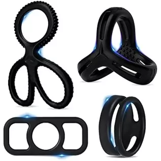 Silicone Cock Ring Male penis Sleeves 4 Pcs