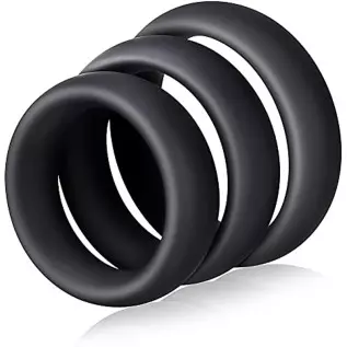 FST Silicone Cock Rings Set, Male Delaying Ejaculation Penis Rings Set for Erection Enhancing Stamina Prolonging
