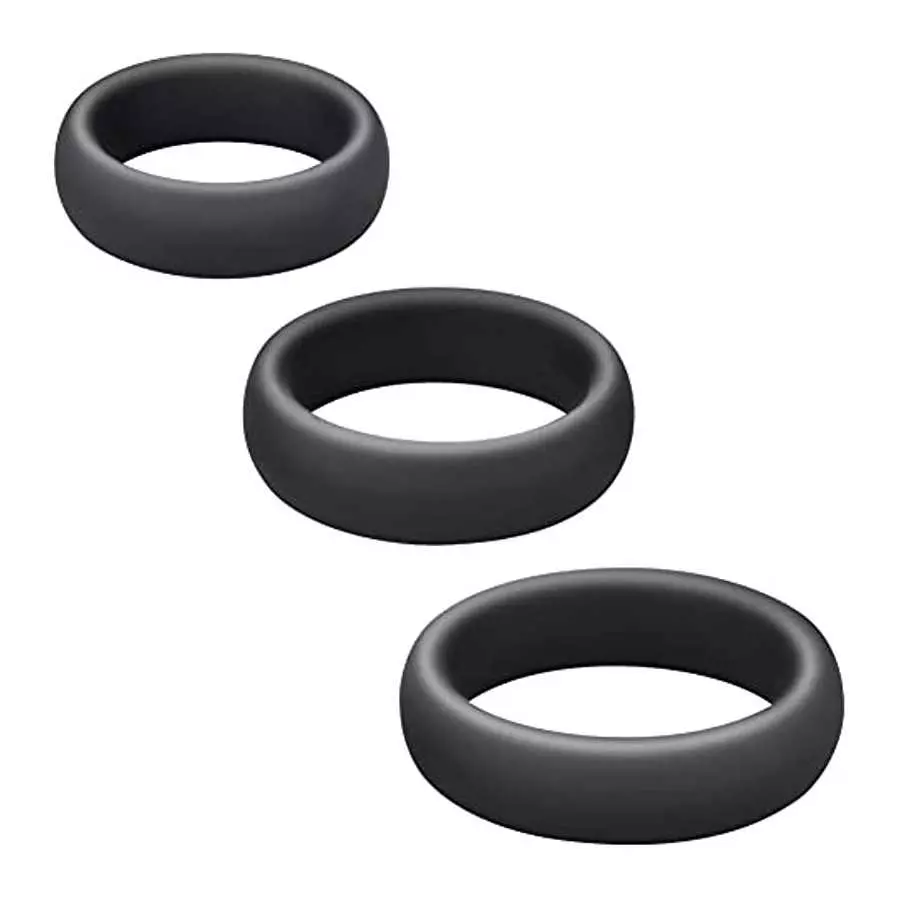 FST Silicone Cock Rings Set, Male Delaying Ejaculation Penis Rings Set for Erection Enhancing Stamina Prolonging
