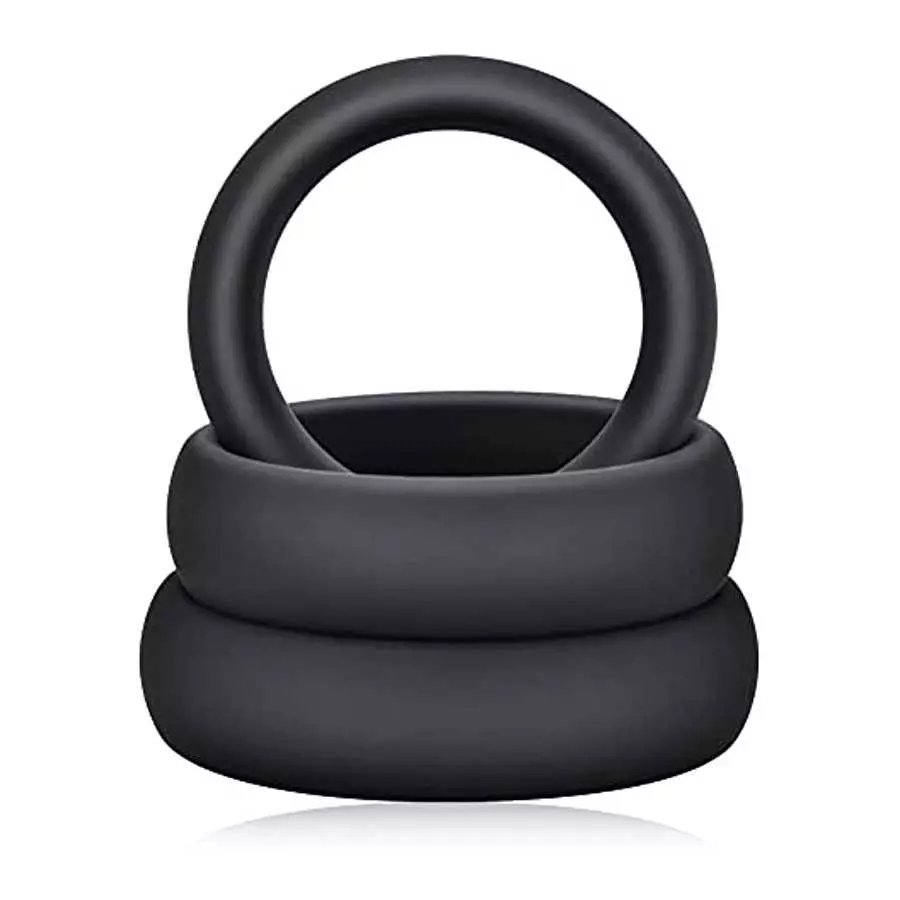 FST Silicone Cock Rings Set, Male Delaying Ejaculation Penis Rings Set for Erection Enhancing Stamina Prolonging