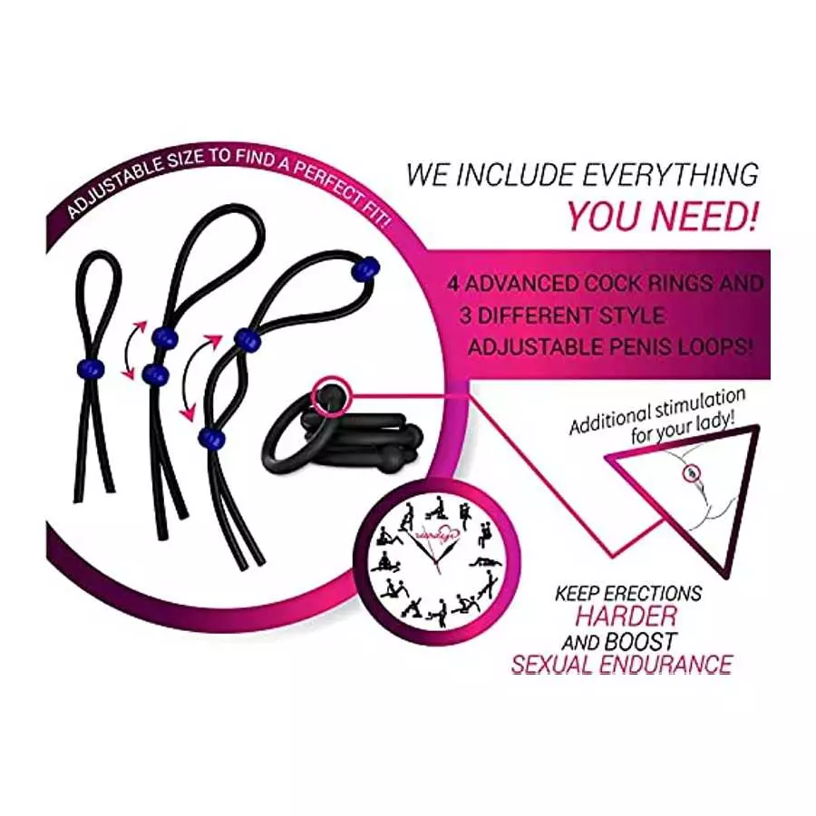 Silicone O-Ring- Cock Rings for Men Erection Sex Rubber Cock Rings Penis Rings Soft Silicone Sex Toy for Couples Penis Rings for