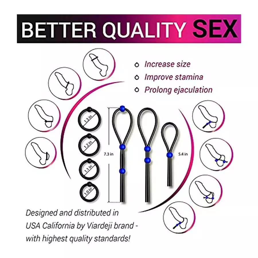 Silicone O-Ring- Cock Rings for Men Erection Sex Rubber Cock Rings Penis Rings Soft Silicone Sex Toy for Couples Penis Rings for