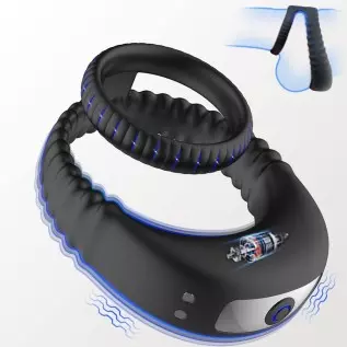 Vibrating Cock Ring Couples Vibrator, Healexcer Penis Rings Male Adult Sex Toys for Couples Women Men Pleasure Games, Silicone P