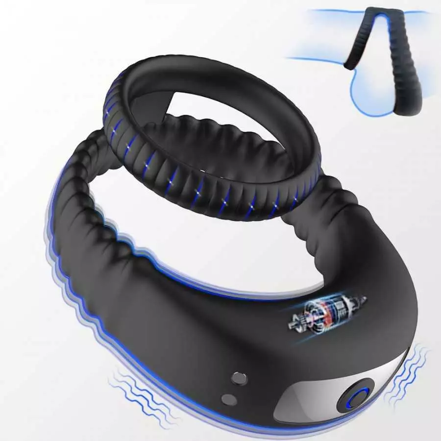 Vibrating Cock Ring Couples Vibrator, Healexcer Penis Rings Male Adult Sex Toys for Couples Women Men Pleasure Games, Silicone P