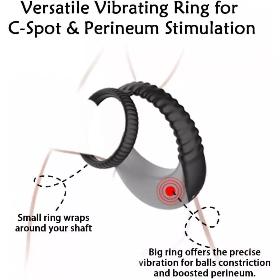 Vibrating Cock Ring Couples Vibrator, Healexcer Penis Rings Male Adult Sex Toys for Couples Women Men Pleasure Games, Silicone P