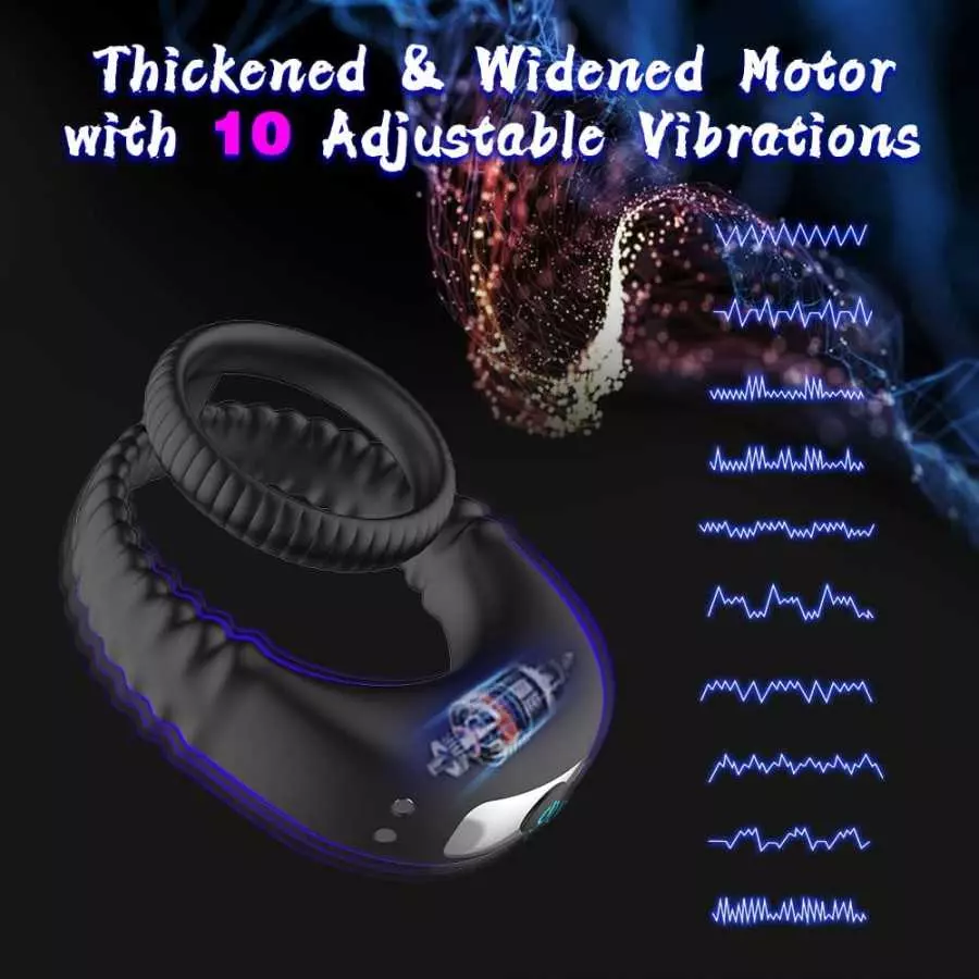 Vibrating Cock Ring Couples Vibrator, Healexcer Penis Rings Male Adult Sex Toys for Couples Women Men Pleasure Games, Silicone P