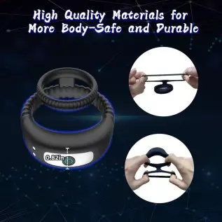 Vibrating Cock Ring Couples Vibrator, Healexcer Penis Rings Male Adult Sex Toys for Couples Women Men Pleasure Games, Silicone P