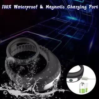 Vibrating Cock Ring Couples Vibrator, Healexcer Penis Rings Male Adult Sex Toys for Couples Women Men Pleasure Games, Silicone P