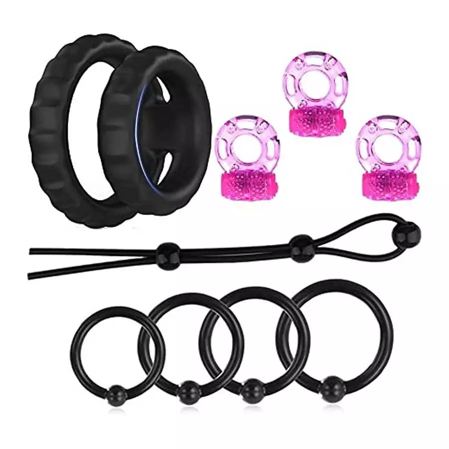 9Pcs Silicone Penis Ring , Ultra Soft Stretchy Cock Ring Penis Enlargers Erect Support Erection Enhancing Long Lasting Stronger 9Pcs Silicone Penis Ring , Ultra Soft Stretchy Cock Ring Penis Enlargers Erect Support Erection Enhancing Long Lasting Stronger