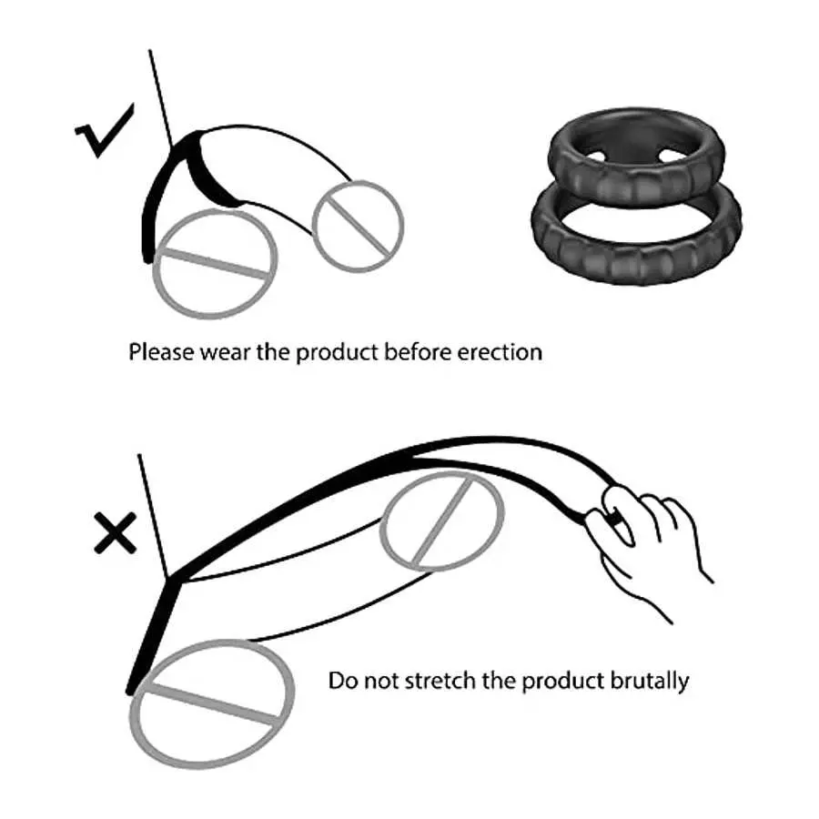 9Pcs Silicone Penis Ring , Ultra Soft Stretchy Cock Ring Penis Enlargers Erect Support Erection Enhancing Long Lasting Stronger