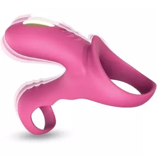 Vibrating Cock Ring，Silicone Dual Penis Rings for Men Longer-Lasting Erection, Couple Vibrator for Male Enhancer Stimulator Clit