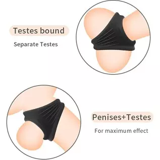 Silicone Male Penis Ring, Ultra Soft Stretchy Cock Ring 3 in 1 Penis Enlargers Erect Support Ring & 4 Different Size Penis Rings