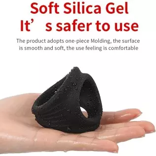 Silicone Male Penis Ring, Ultra Soft Stretchy Cock Ring 3 in 1 Penis Enlargers Erect Support Ring & 4 Different Size Penis Rings