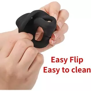 Silicone Male Penis Ring, Ultra Soft Stretchy Cock Ring 3 in 1 Penis Enlargers Erect Support Ring & 4 Different Size Penis Rings