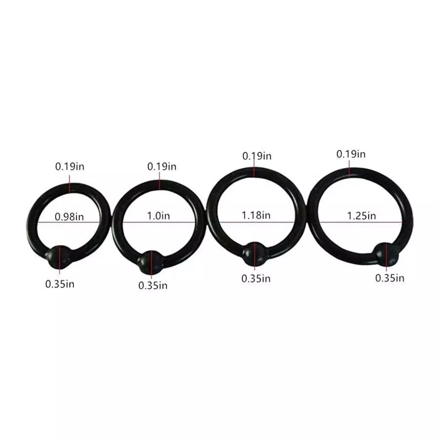 Silicone Male Penis Ring, Ultra Soft Stretchy Cock Ring 3 in 1 Penis Enlargers Erect Support Ring & 4 Different Size Penis Rings