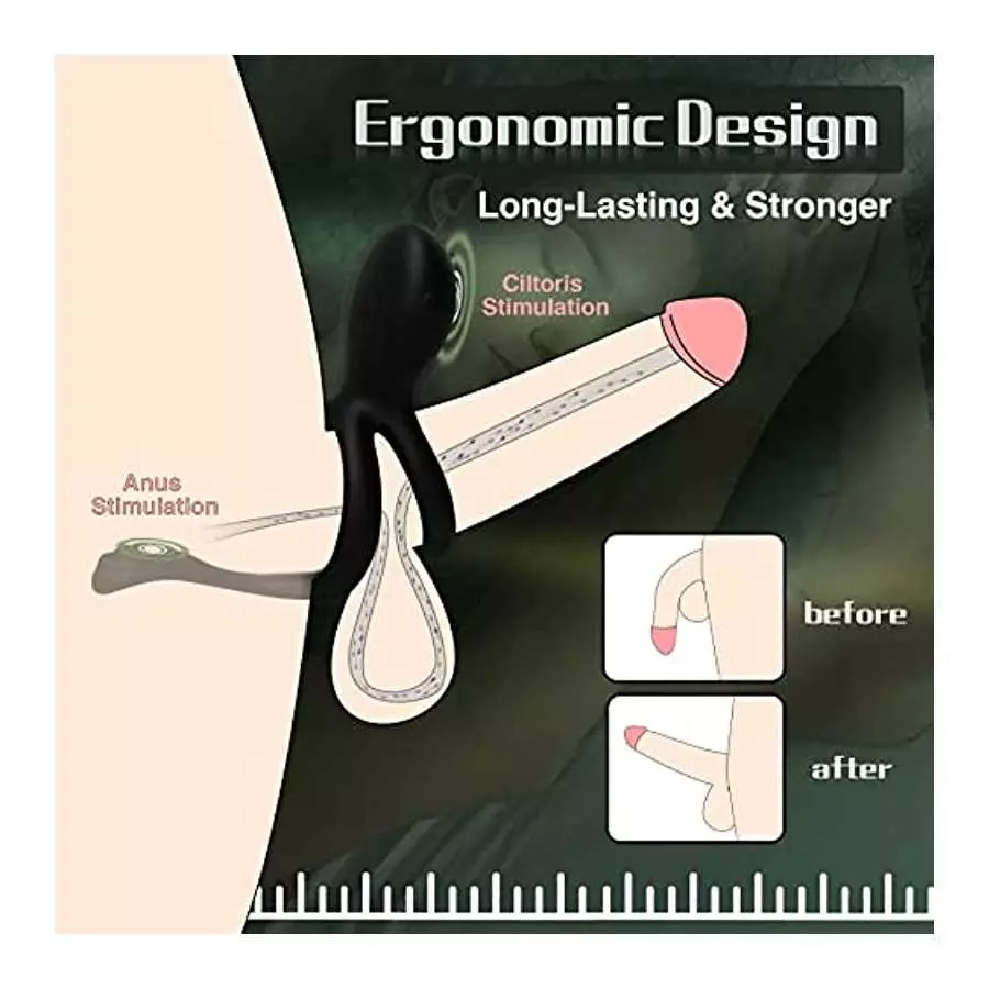 Vibrating Cock Ring, Couple Vibrator Toys Silicone Penis Ring with 7 Vibration Mode Clitoral Stimulator Mens Vibrator, G Spot Cl